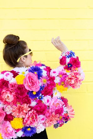 DIY Faux Flower Coat | studiodiy.com