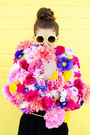 DIY Faux Flower Coat | studiodiy.com