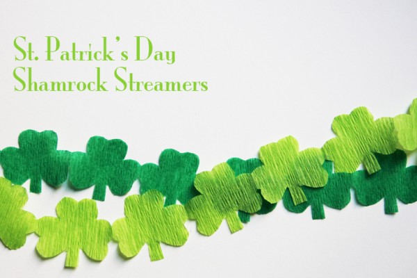 St. Patrick's Day DIY Shamrock Streamer Garland