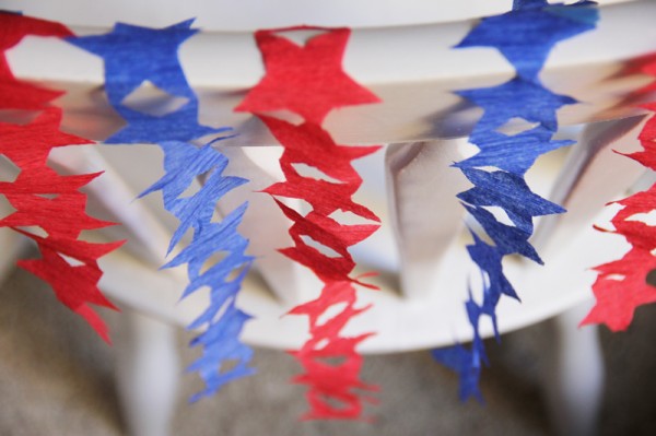 DIY Star Streamer Chair Decor