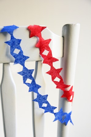 Fourth of July DIY Star Streamer Garland