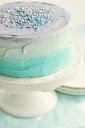 Blue Swirl Cake | Swirl cake, Easy cake decorating, Pink ombre cake