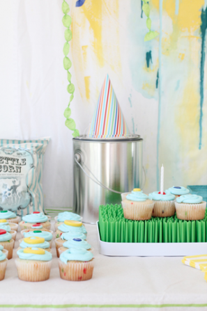 Paint Party Cupcake Table