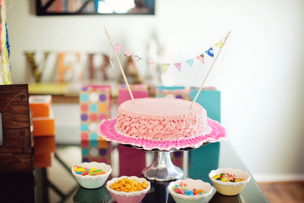 Ruffle Pink Birthday Cake