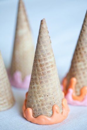 Candy Dipped Ice Cream Cones