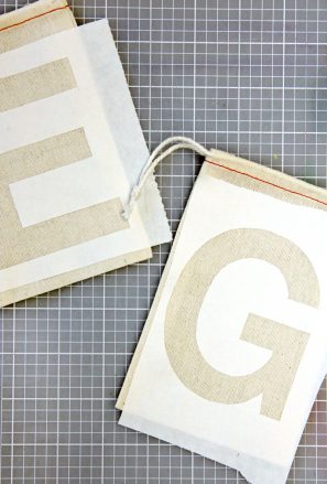 DIY Freezer Stencil Monogram Bags