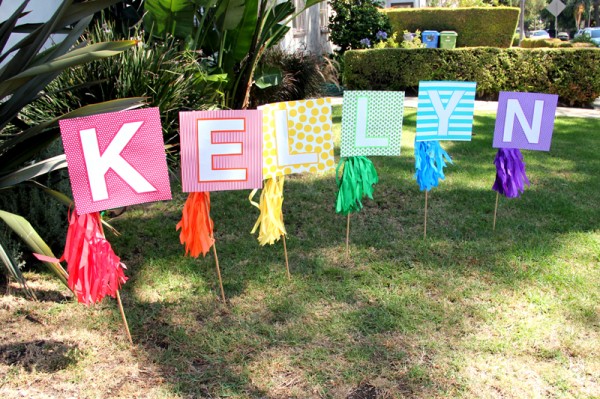 DIY Rainbow Birthday Sign