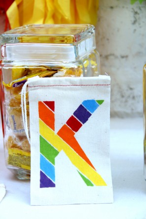 DIY Rainbow Favor Bags