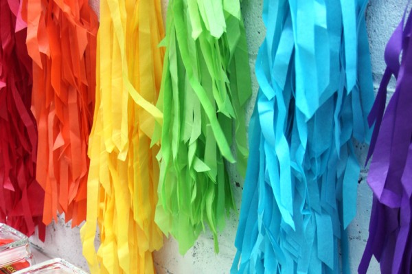 DIY Rainbow Fringe Backdrop