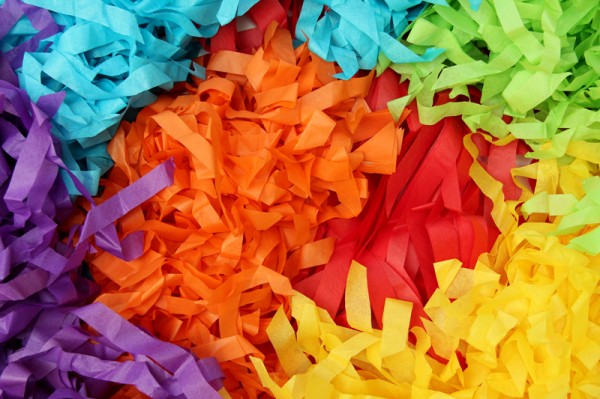 DIY Rainbow Fringe Garland