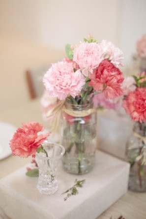 Pink Carnation Centerpieces