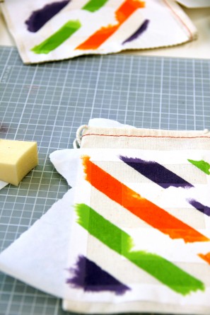 Rainbow Stripe DIY Favor Bags
