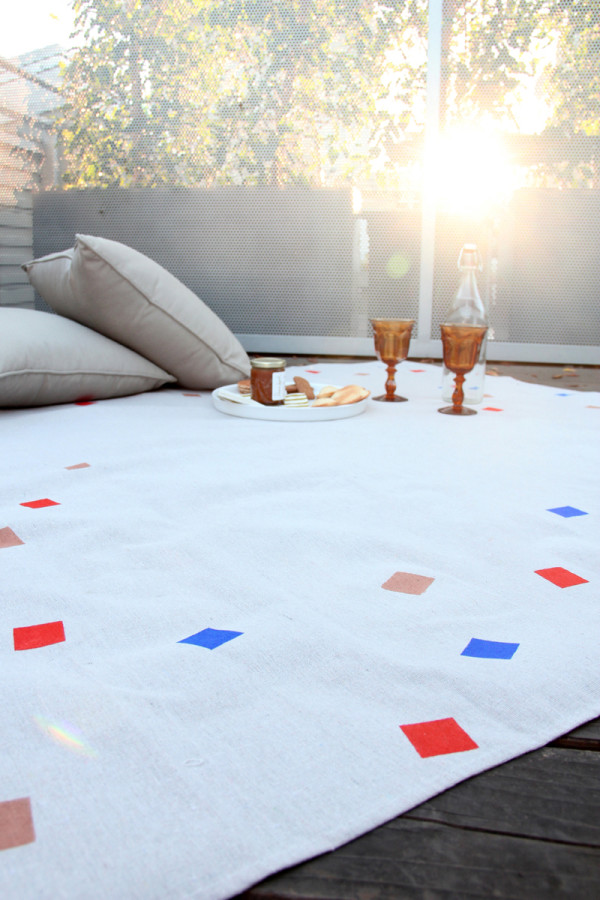 DIY Geometric Picnic Blanket