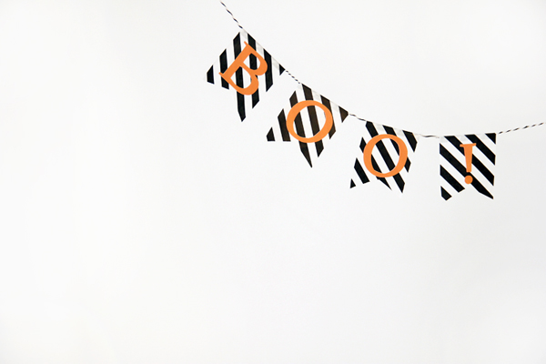 DIY Halloween Boo Bunting