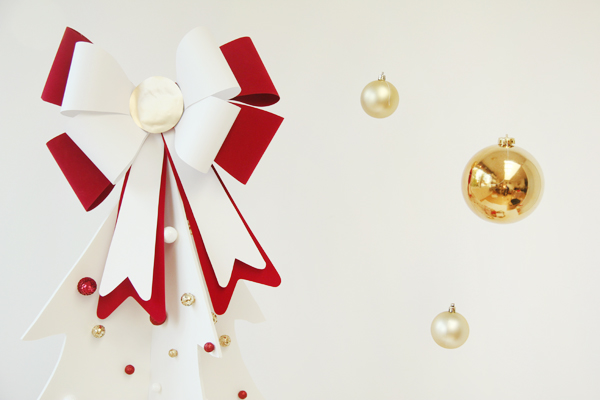 DIY Christmas Bow Tree Topper