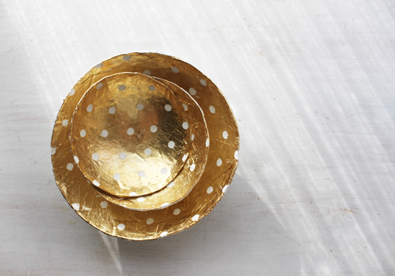DIY Gilded Bowls