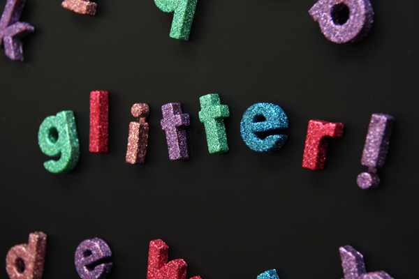DIY Glitter Letter Magnets