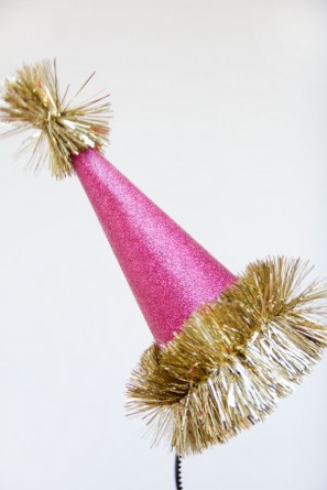 Glitter Holiday Party Hat DIY