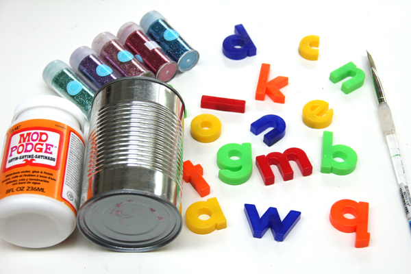 How to Make Glitter Letter Magnets