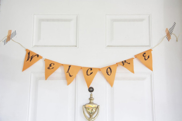 Orange Birthday Party Bunting