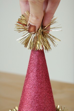 Tinsel Topped Party Hats