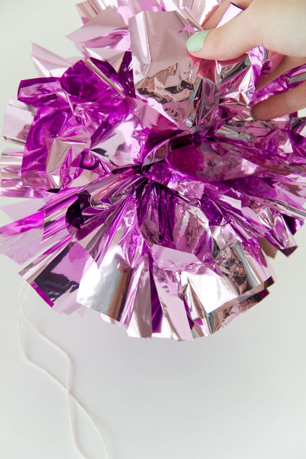 DIY Fringe Mylar Poms | Studio DIY 