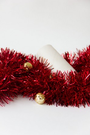 DIY Tinsel Napkin Rings