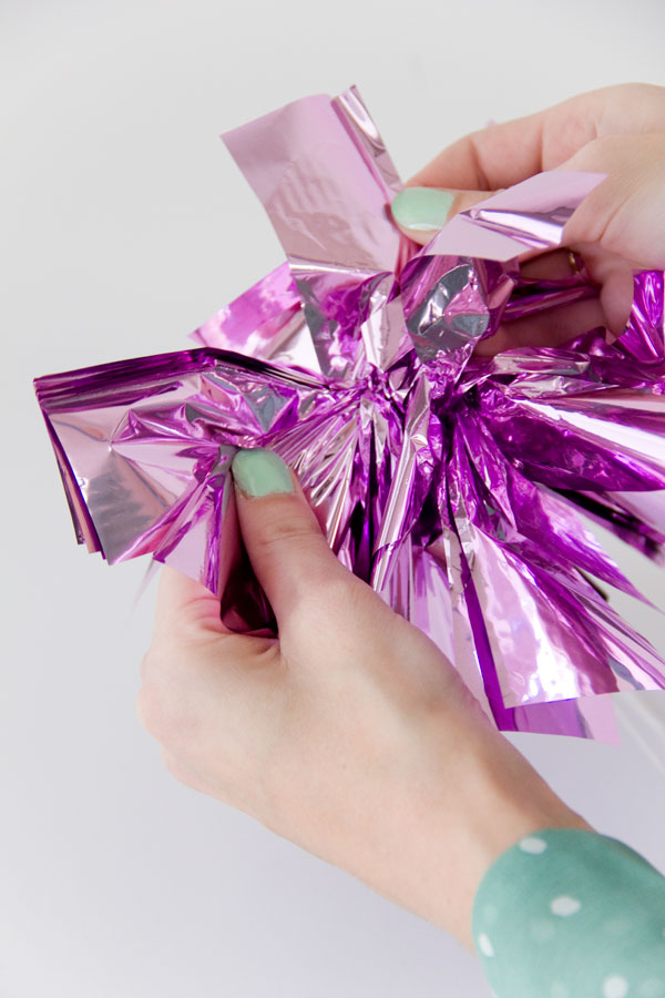 DIY Fringe Mylar Poms | Studio DIY 