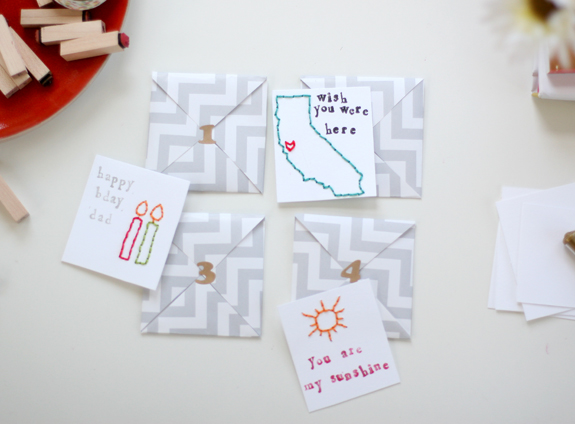 DIY Embroidered Cards