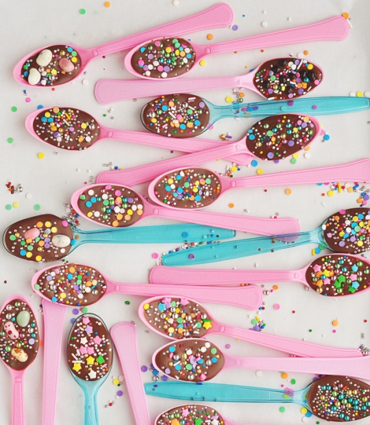Chocolate Confetti Spoons