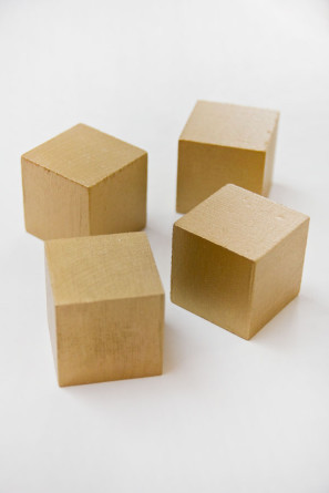 Gold Wooden Block Puzzle Valentine