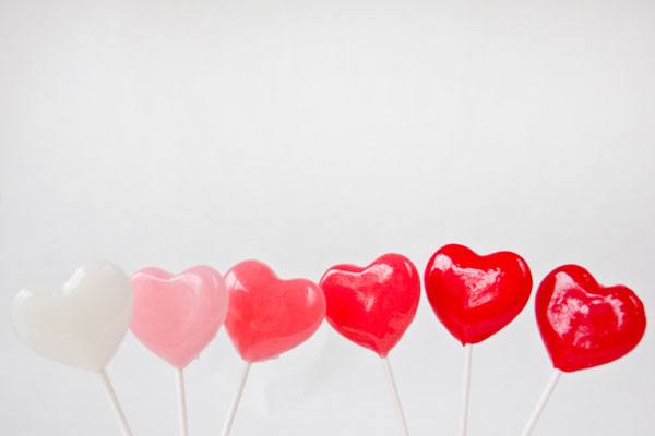 Ombre Heart Lollipops