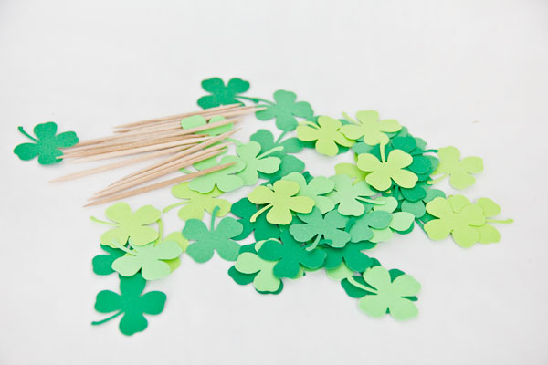 DIY Four Leaf Clover Cake Toppers