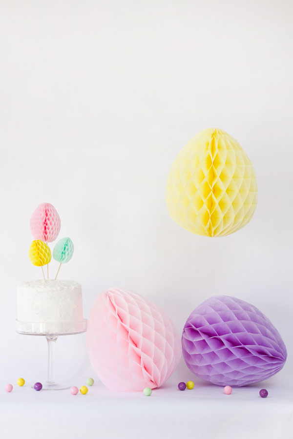DIY Honeycomb Easter Eggs