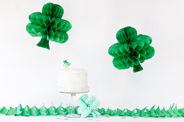 DIY Honeycomb Shamrocks