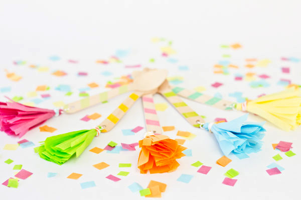 DIY Tasseled Ice Cream Spoons with Sucre Shop