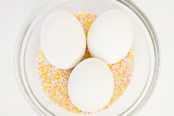 How To Cover Eggs in Sprinkles