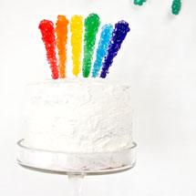 Rainbow Rock Candy Cake Topper