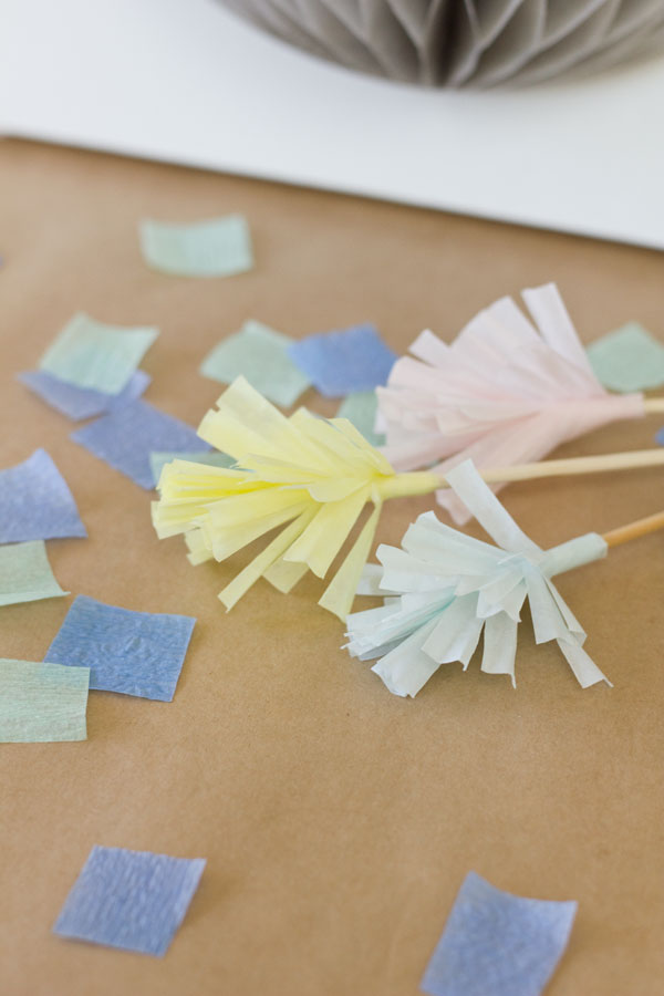DIY Drink Stirrers from Cupcake Liners