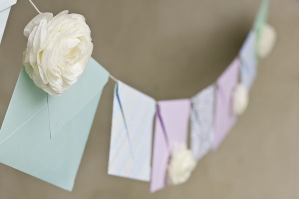 DIY Fresh Flower Envelope Garland Tutorial