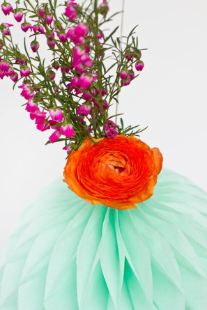 DIY Fresh Flower Honeycomb Party Decor