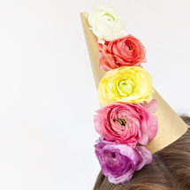 DIY Fresh Flower Party Hats