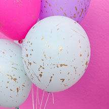 DIY Gold Splatter Paint Balloons
