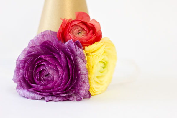 Ranunculus Party Hats DIY