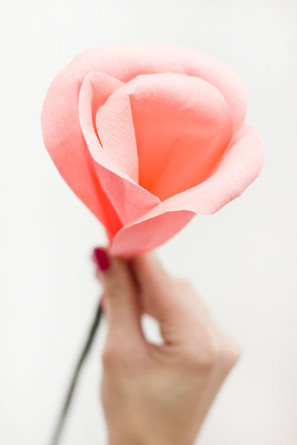 DIY Crepe Paper Rose Bud