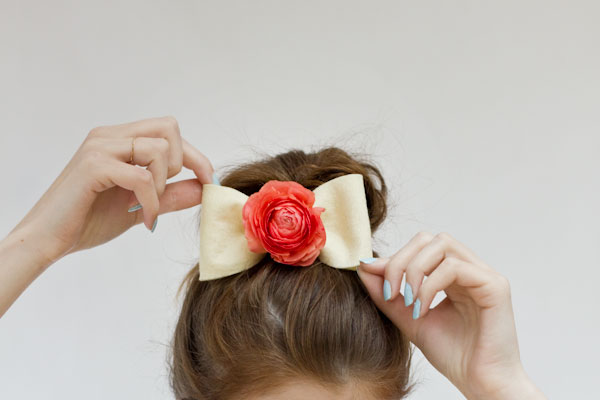 DIY Fresh Flower Hair Bows