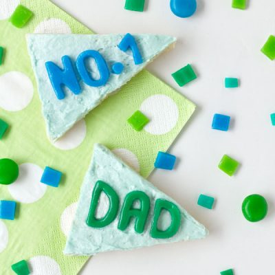 DIY Pennant Flag Cookies for Fathers Day