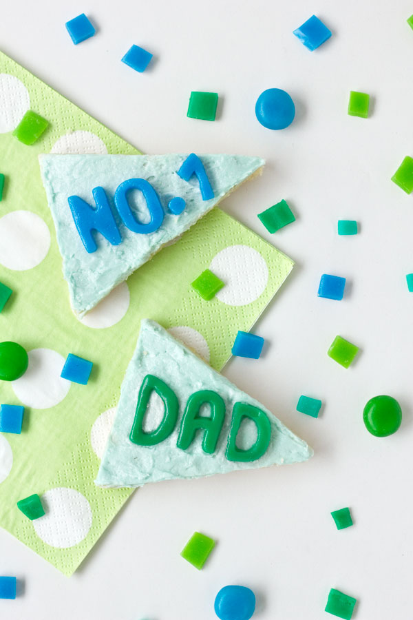 DIY Pennant Flag Cookies for Fathers Day