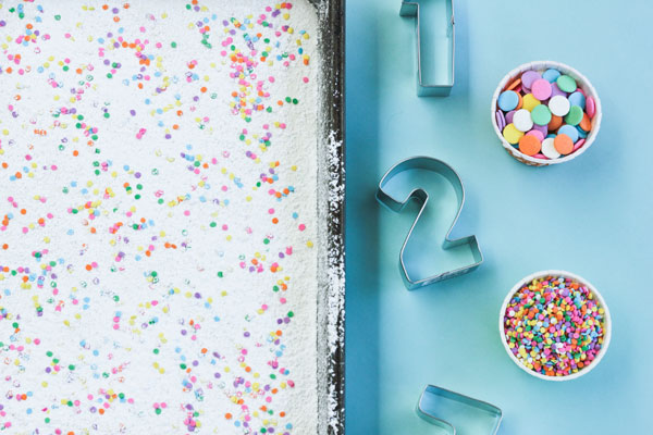 Confetti Marshmallow Numbers Supplies