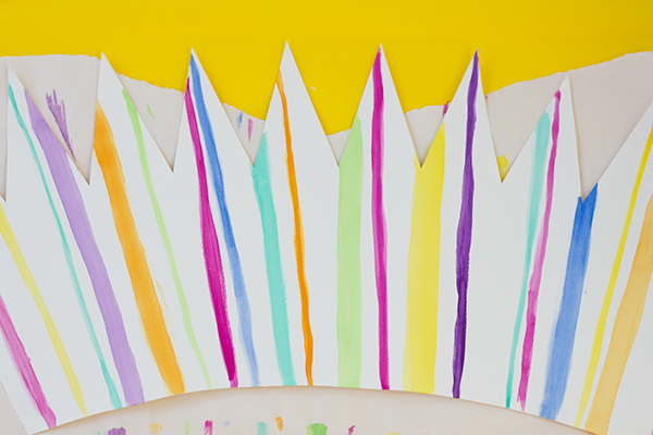 DIY Stripe Watercolor Party Crowns